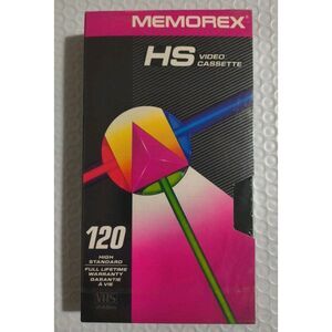 Sealed Blank Memorex HS T-120 6 hrs High Standard VHS Tapes